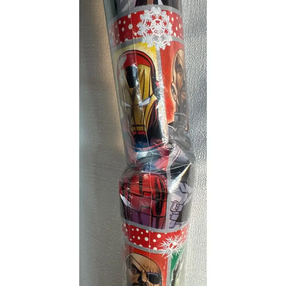 Marvel Avengers Holiday Christmas Wrapping paper 20 sqft -sealed dents